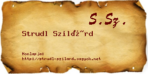 Strudl Szilárd névjegykártya